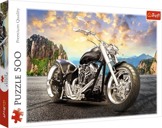 Puzzle 500 dielikov – čierny motocykel