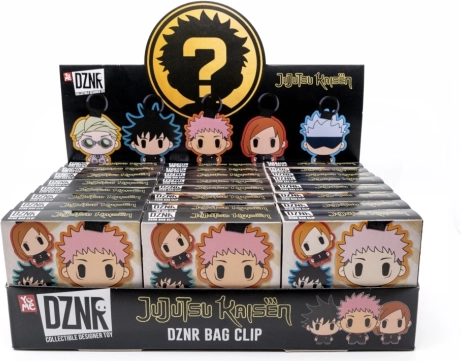 JUJUTSU KAISEN kľúčenka s klipom – zberateľská sada 5 postáv (displej 24 ks)