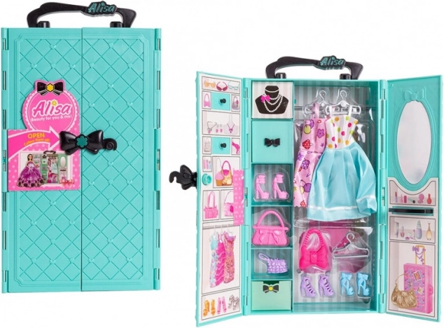 Toaletný stolík s príslušenstvom Modrá