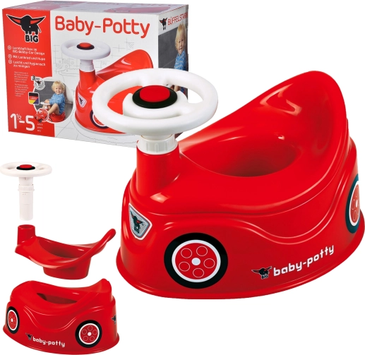 Detský nočník v tvare auta BIG New Bobby Car s volantom a klaksónom