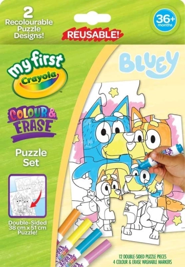 Crayola vyfarbovacie puzzle Bluey 12 dielikov