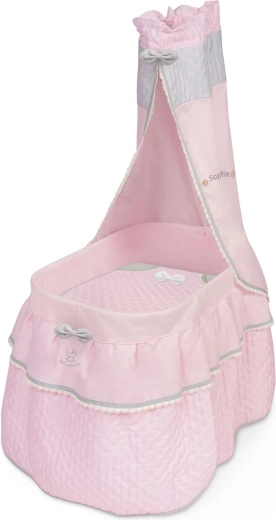 Pojazdná postieľka pre bábiky s nebesami a perinkou Sophie – DeCuevas
