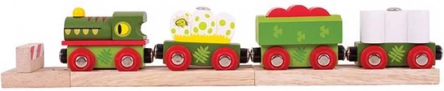 Dinosauří vláčik s koľajnicami Bigjigs Rail