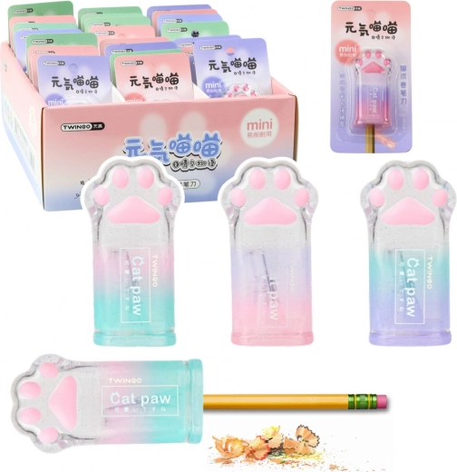 Strúhadlo v tvare mačacej labky pre tenké pastelky