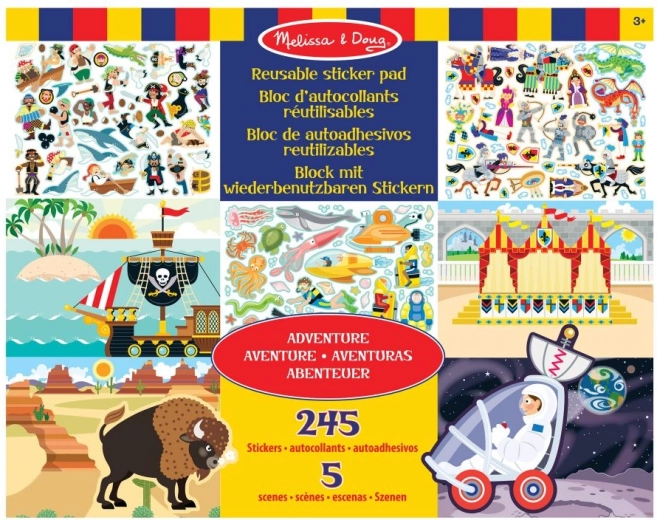 Melissa & Doug znovupoužiteľné samolepky Dobrodružstvo