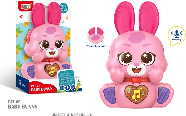 Interaktívny opakujúci králik so svetelnými a zvukovými efektmi 12 cm