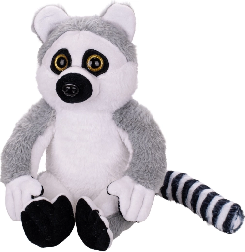 Plyšový lemur 25 cm v sediacej polohe pre bábätká od narodenia