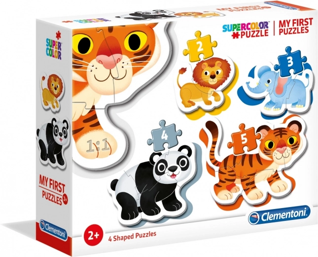 Moje prvé puzzle Safari 4v1 (2–5 dielikov) CLEMENTONI