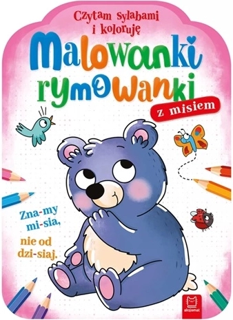 Maľovanky a riekanky s medvedíkom – čítame po slabikách