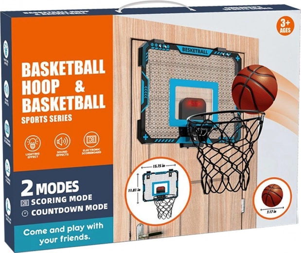 Basketbalový kôš s loptou a pumpičkou