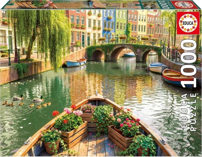 Educa puzzle Plavba loďou po Amsterdame 1000 dielikov