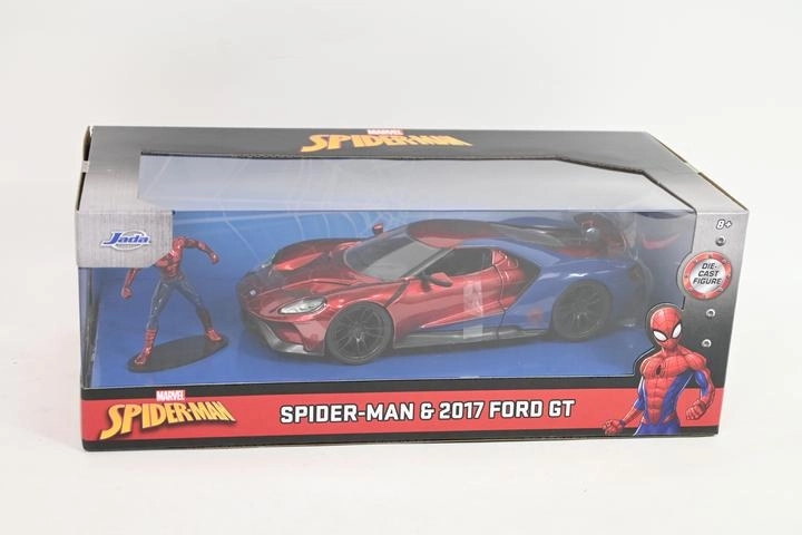 Jada Toys Marvel Spider-Man – model auta Ford GT 2017 1:24 s figúrkou - 1 kus