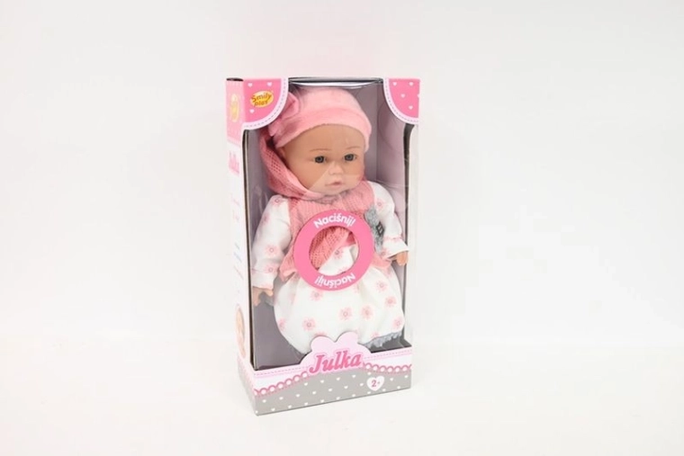 SmilyPlay Bábika Julka bábätko 32 cm hovorí po česky aj po anglicky
