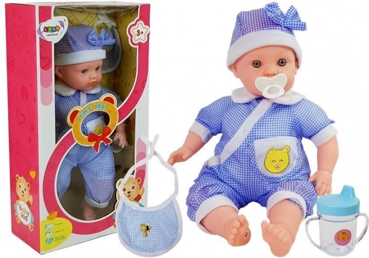 Bábätko Bábika 45 cm v Modrom Oblečení
