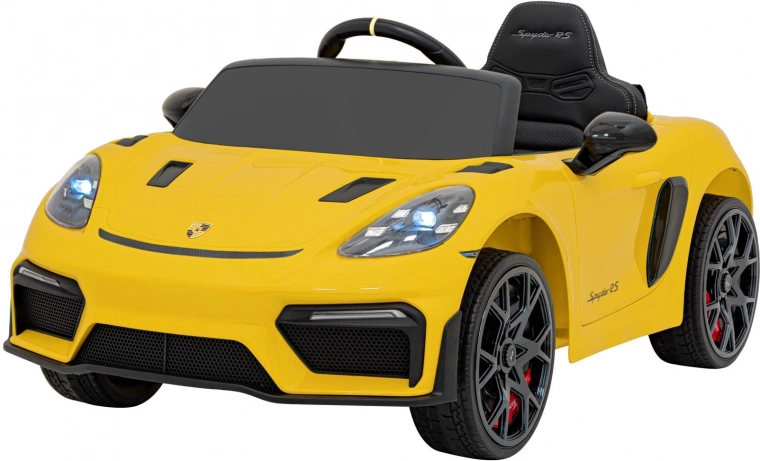 Detské elektrické auto Porsche 718 Spyder RS – žltý