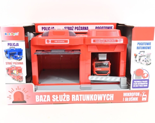 Interaktívna hasičská základňa s autom a mikrofónom