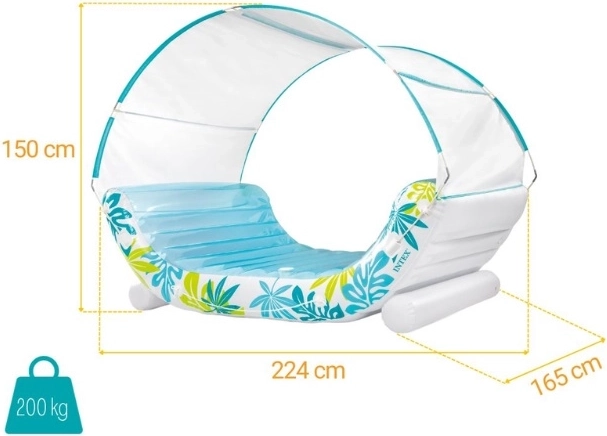 Nafukovací plávajúci ostrov so strieškou Tropical
