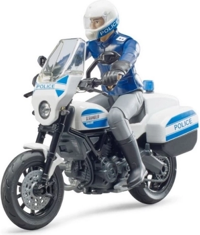 Bruder policajná motorka Ducati Scrambler s jazdcom