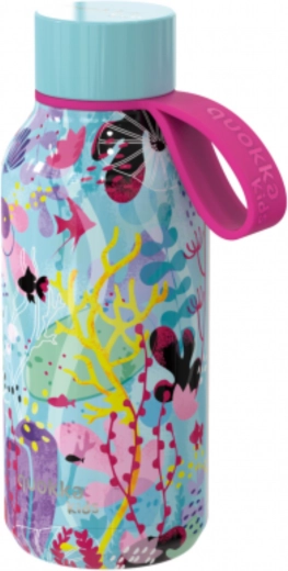 Nerezová detská termos fľaša Quokka Kids Solid Underwater s pútkom 330 ml