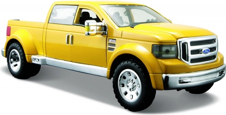 Model auta Ford Mighty F-350 Super Duty žltý, mierka 1:31