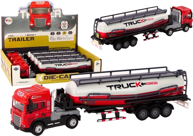 Nákladné auto s cisternovým prívesom 1:24 so svetlami a zvukmi