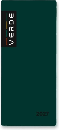 Týždenný diár Verde 2027 zelený v PVC obale