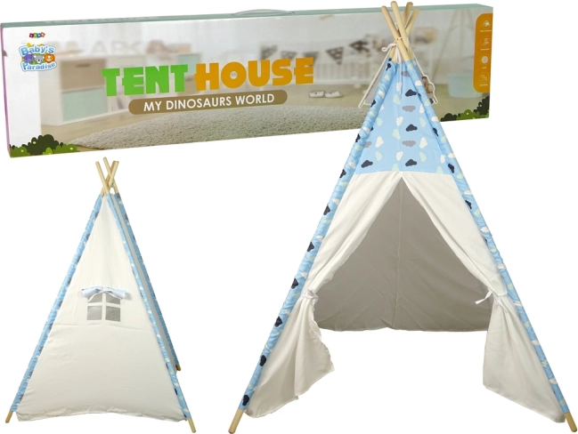 Detské teepee s motívom obláčikov, vodeodolný stan do izby aj na záhradu