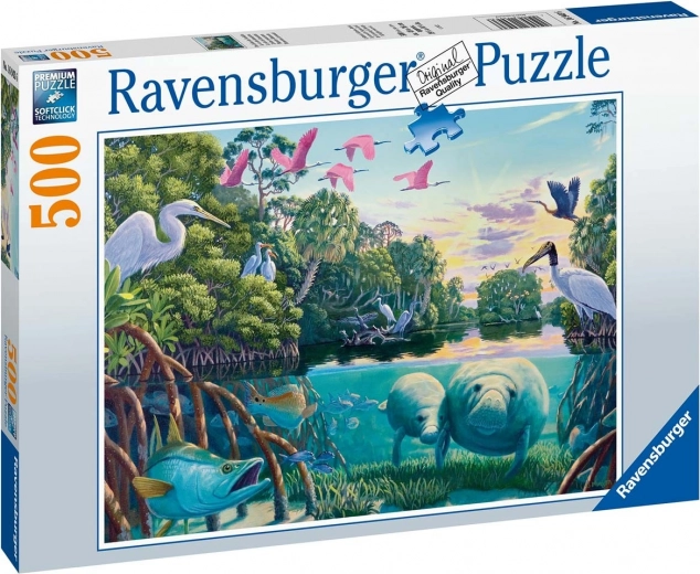 Ravensburger puzzle Okamihy s kapustniakmi 500 dielikov