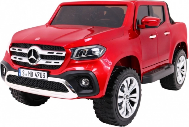Detské elektrické auto MERCEDES-BENZ X-Class lakované – červený pickup
