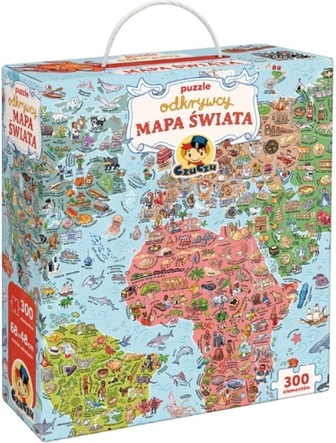 Puzzle objaviteľov – mapa sveta 300 dielikov
