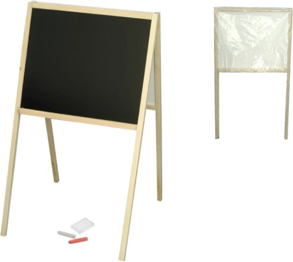 Detská obojstranná drevená tabuľa Áčko 82 × 47,5 × 50 cm