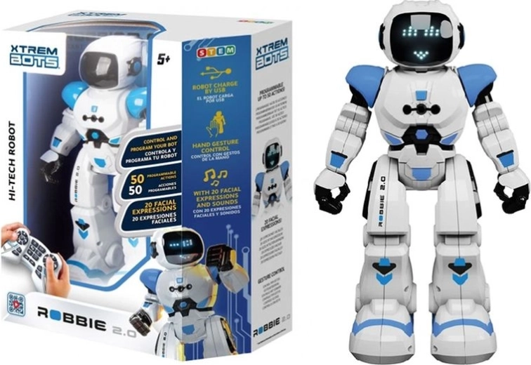 Xtrem Bots Robbie 2.0 – interaktívny programovateľný robot na diaľkové ovládanie