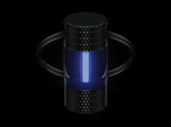Böker Plus Mini Glow bezbatériové svetlo na kľúče ľadovo modré