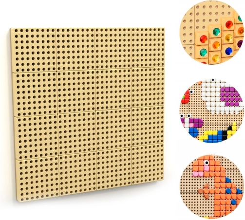 Masterkidz nástenná vzdelávacia tabuľa STEM s montážnym panelom 80 × 80 cm