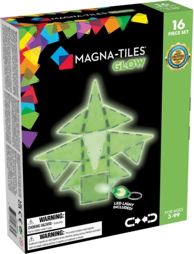 MAGNA-TILES magnetická svietiaca stavebnica 16 dielikov