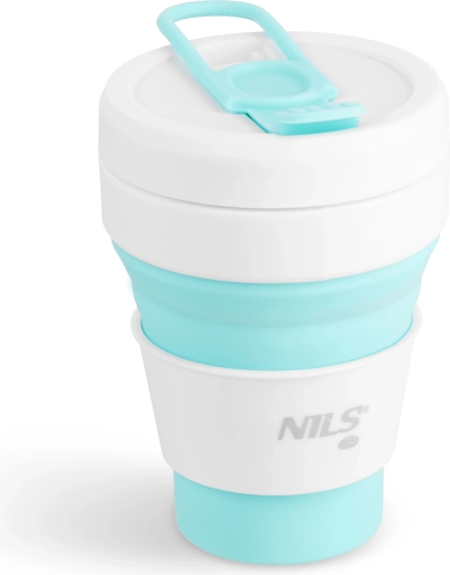 Skladací silikónový hrnček NILS Camp 355 ml mätový