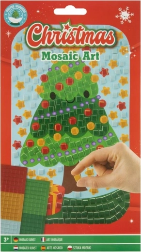 Mozaikový obrázok Vianoce – stromček 14 × 23 cm