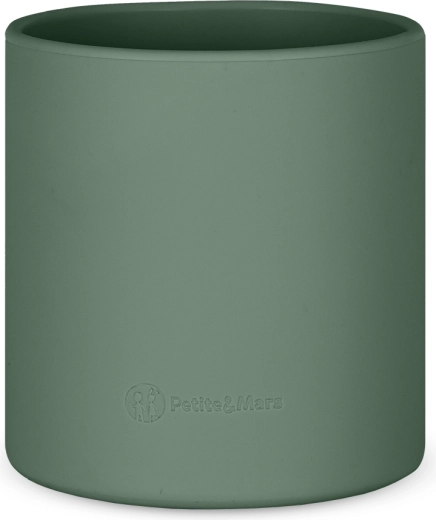 Silikónový hrnček pre deti PETITE&MARS Take&Match Misty Green 6m+