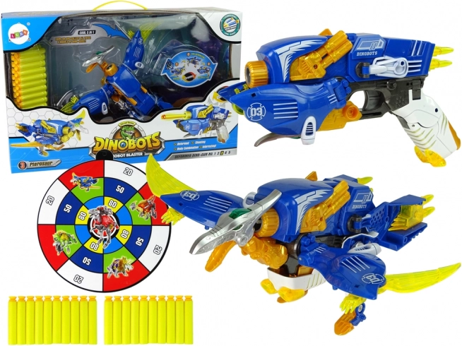 Dinobots 2v1 dinosaurus pterosaur na šípky s terčom
