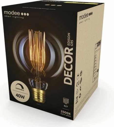 Modee Smart dekoratívna žiarovka Edison G95 E27 extra teplá biela 40 W