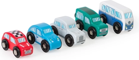 Tidlo sada retro drevených autíčok