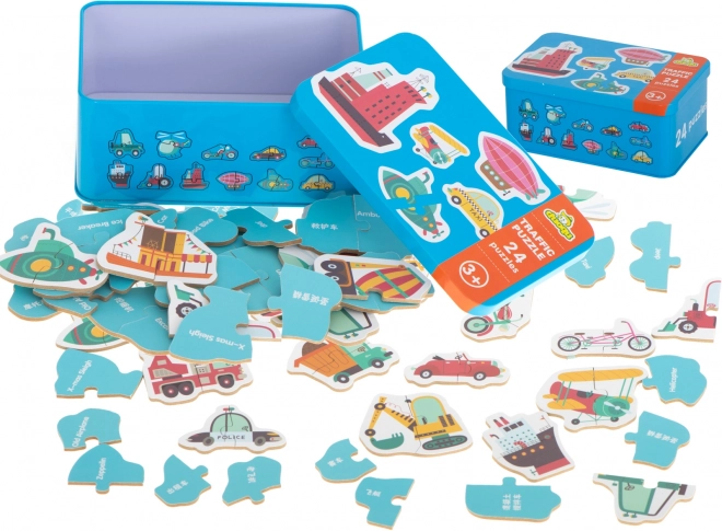 Puzzle v Plechovici Vozidlá