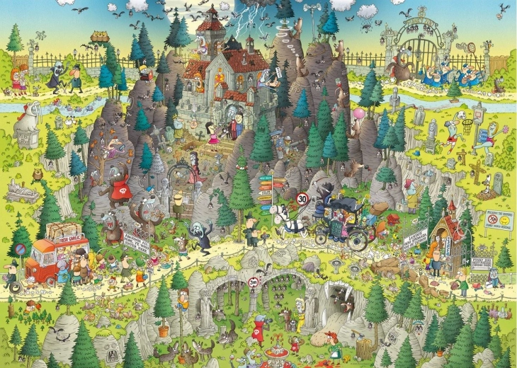 Puzzle Heye šialená ZOO: Expozícia Transylvánie 1000 dielikov