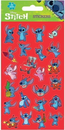 Samolepky Lilo a Stitch červené, 25 ks