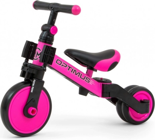 Detské odrážadlo a trojkolka 3v1 Optimus Pink