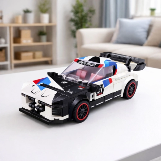 Športové auto s detailným dizajnom