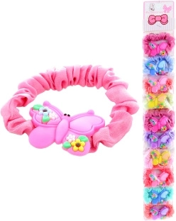 Gumičky do vlasov s motívom motýľov, balenie 10 ks