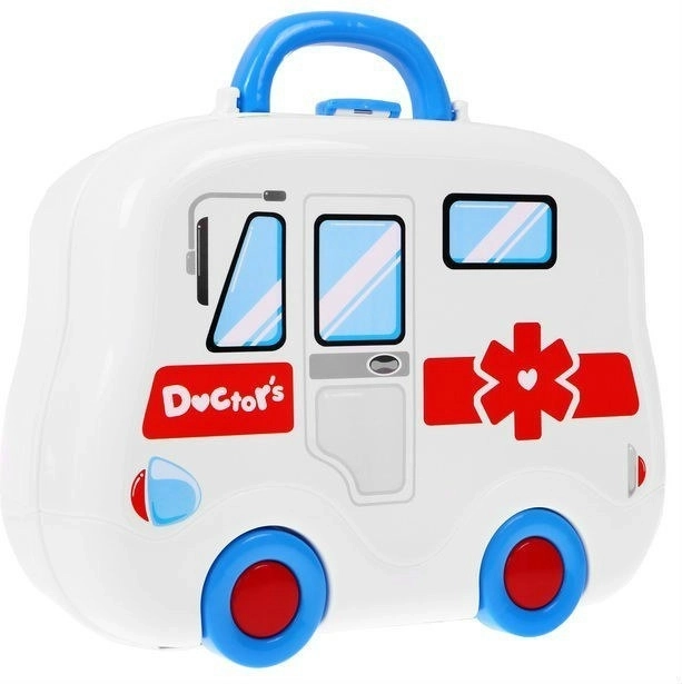 Lekársky set s prenosným kufríkom ambulanciou pre deti 3+