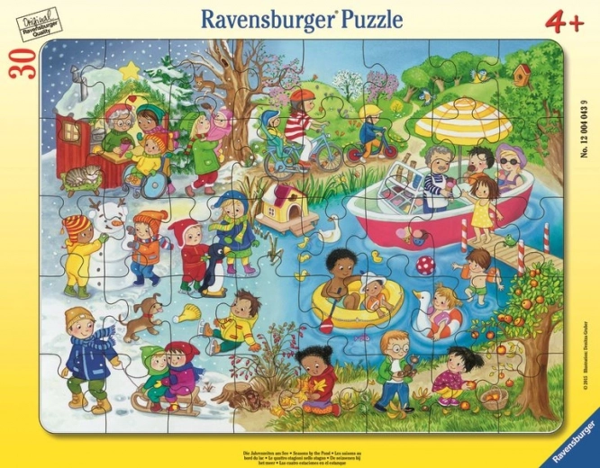 Ravensburger puzzle Štyri ročné obdobia pri vode 30 dielikov