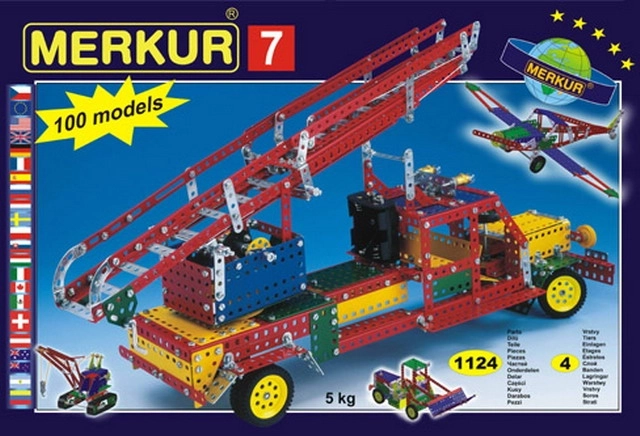 Stavebnica MERKUR 7 – 100 modelov, 1124 ks